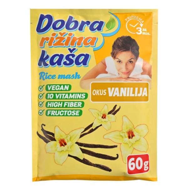 DOBRA rižina kaša okus vanilije 60g 0