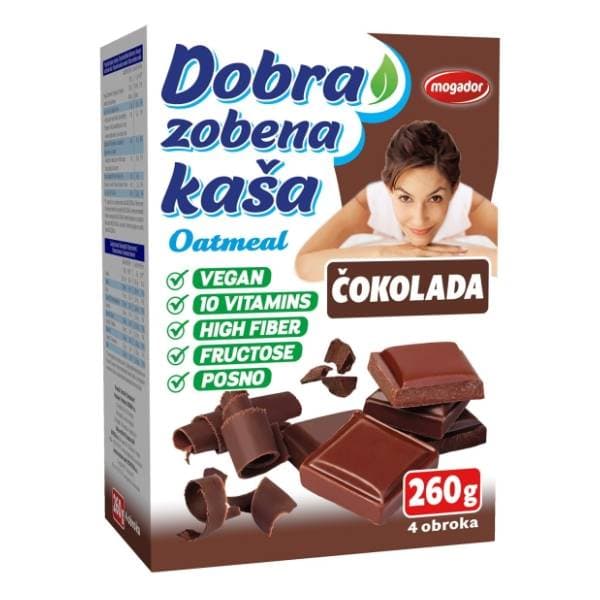 DOBRA zobena kaša čokolada 260g 0