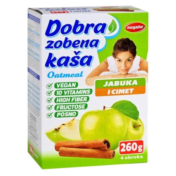 DOBRA zobena kaša jabuka i cimet 260g 0