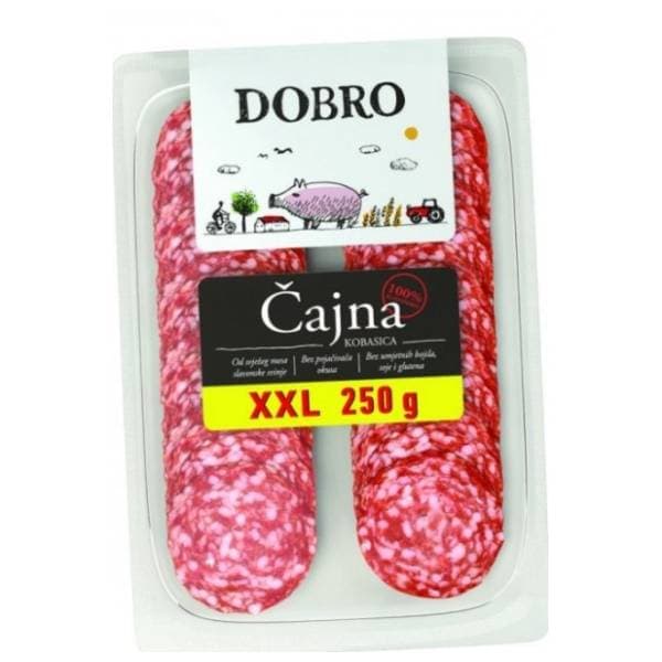 DOBRO čajna kobasica narezak XXL 250g 0