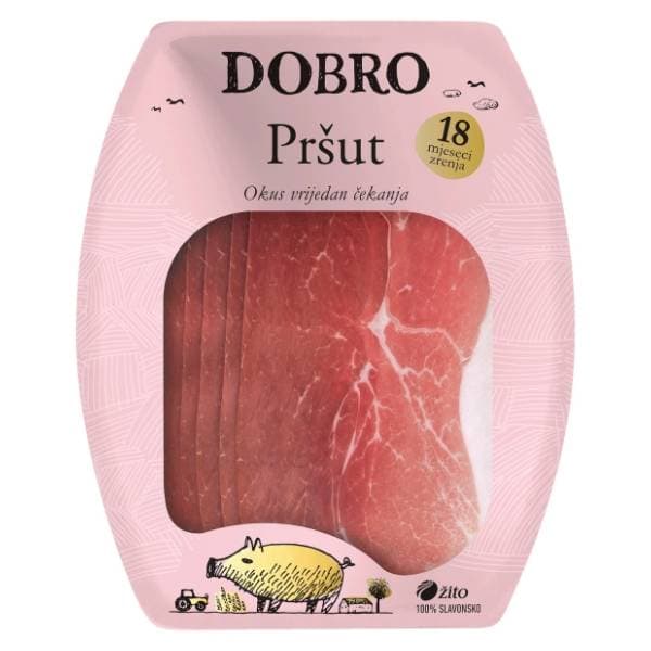 DOBRO Pršut premium narezak 90g 0