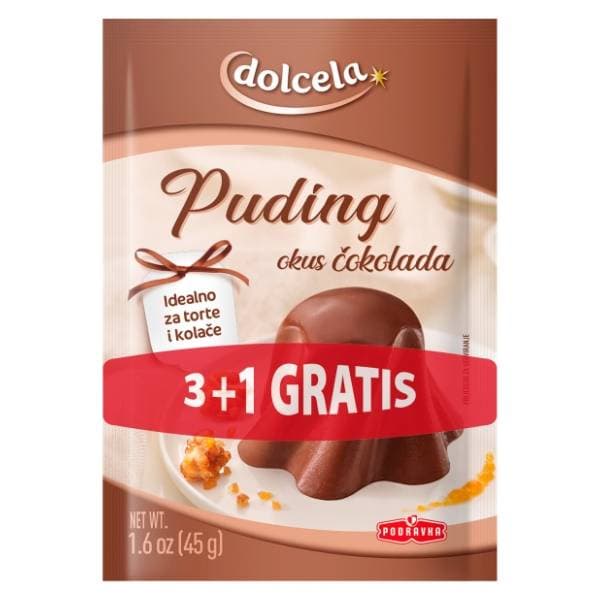DOLCELA puding čokolada 4x45g 3+1 gratis 0