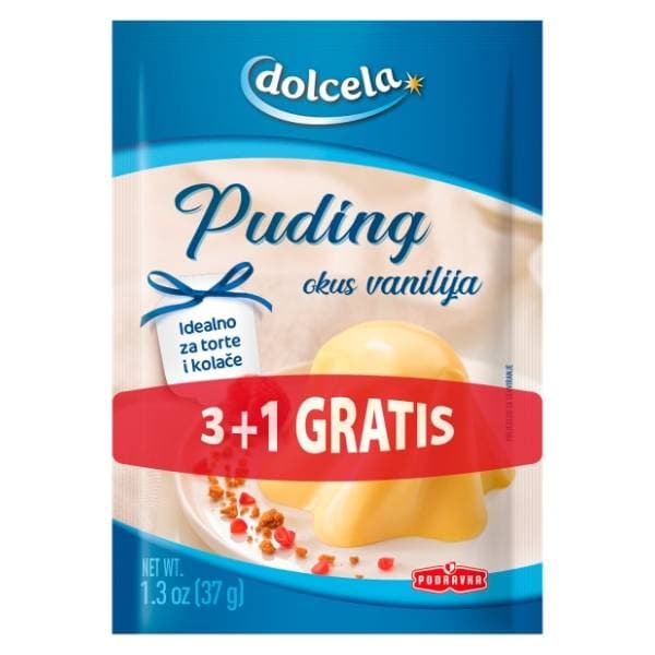 DOLCELA puding vanilija 4x37g 3+1gratis 0