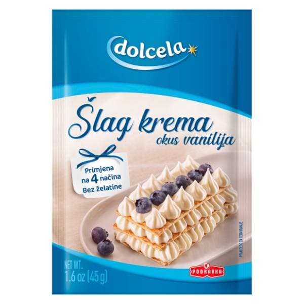 DOLCELA šlag krema okus vanilija 45g 0