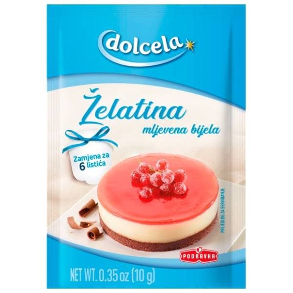 DOLCELA želatina mljevena bijela 10g 0