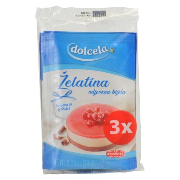DOLCELA želatina mljevena bijela 3x10g 0