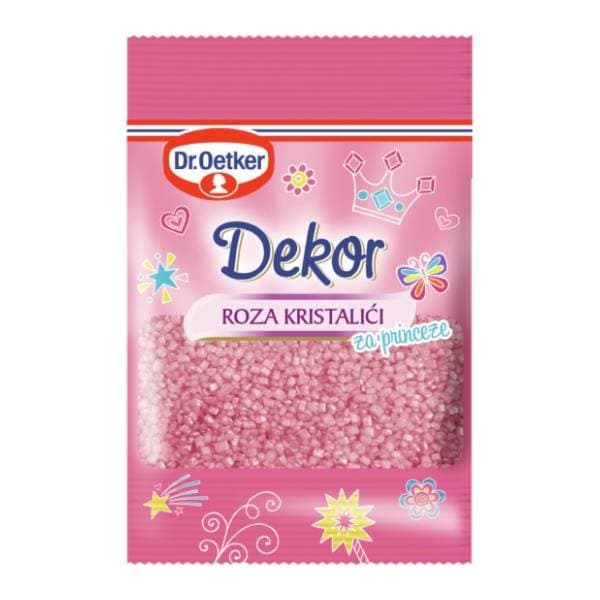 DR.OETKER Dekor roza kristalići 10g 0