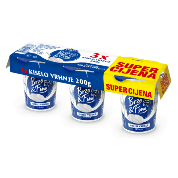 DUKAT Brzo & fino kiselo vrhnje 12%mm 3x200g 0