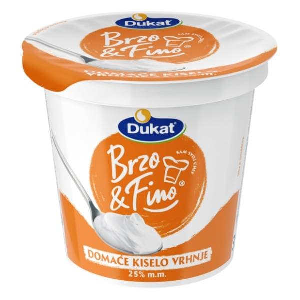 DUKAT Brzo & fino domaće kiselo vrhnje 25%mm 300g 0