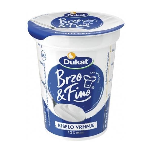 DUKAT Brzo & Fino kiselo vrhnje 12% mm 400g 0