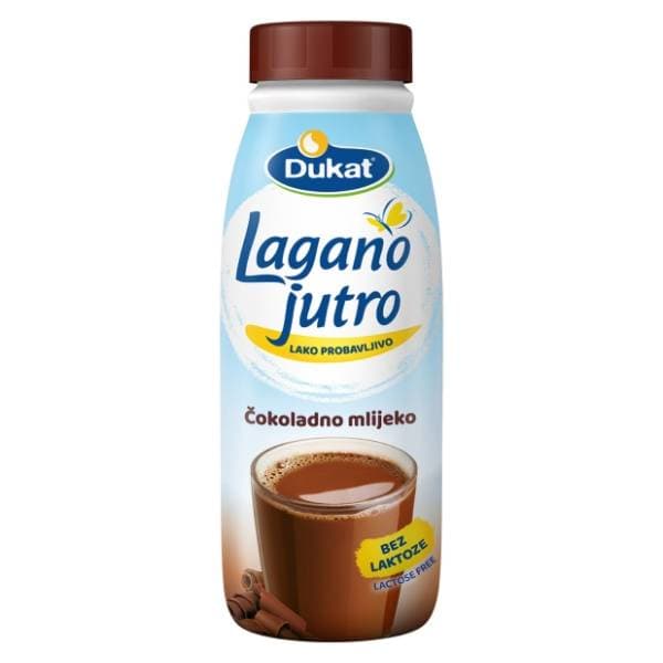 DUKAT Lagano jutro čokoladno mlijeko bez laktoze 0,5l 0