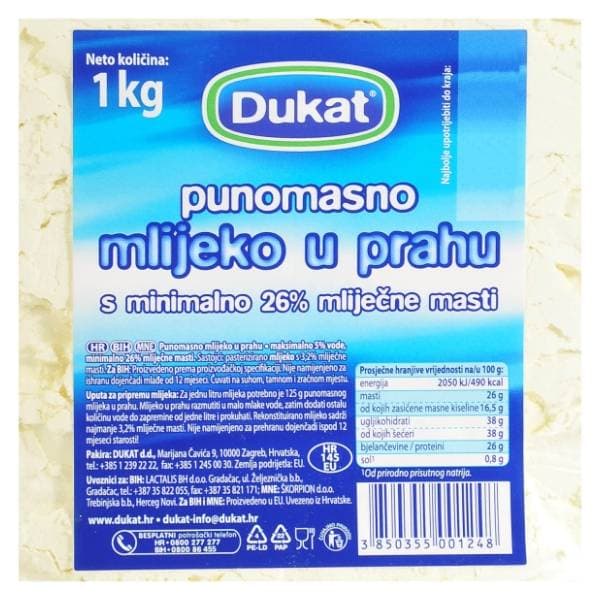 DUKAT mlijeko u prahu 26%mm 1kg 0
