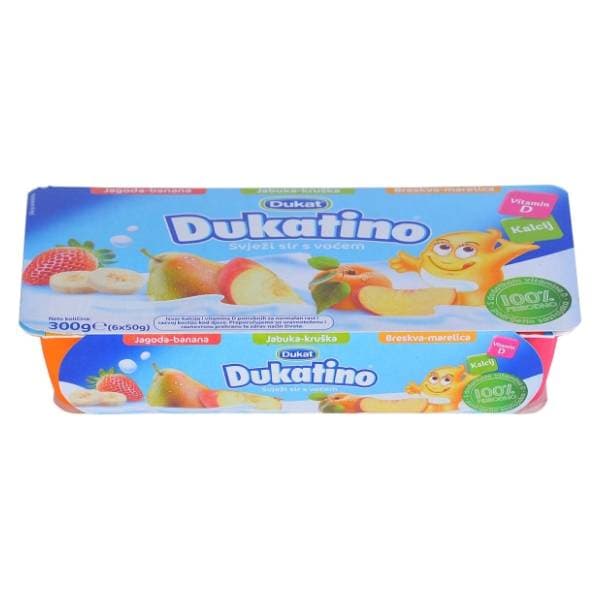 DUKATINO svježi sir s voćem i vitaminom D 6x50g 0