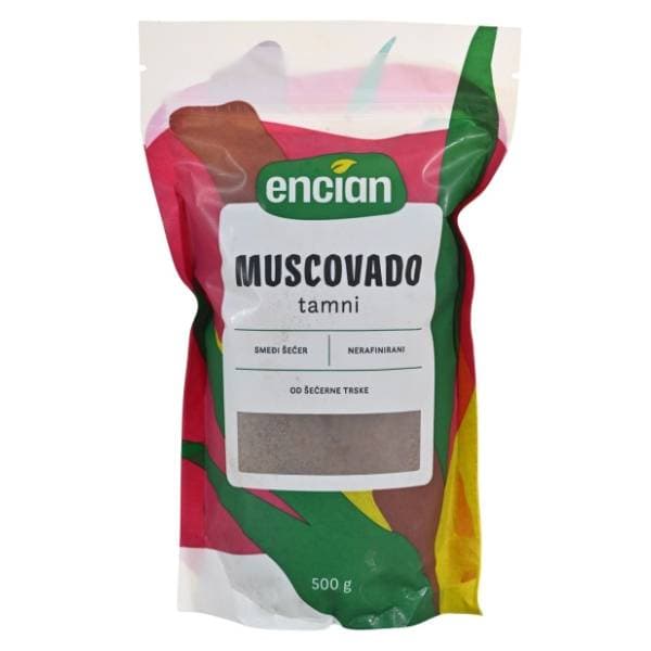 ENCIAN Muscovado tamni smeđi šećer 500g 0
