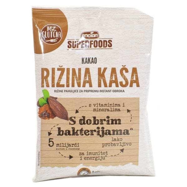 ENCIAN Superfoods rižina kaša kakao 60g 0