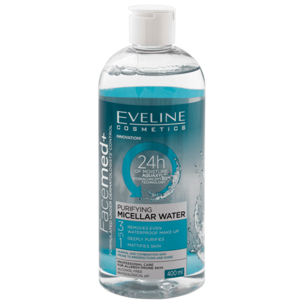 EVELINE 3u1 micelarna voda za masnu kožu 400ml 0