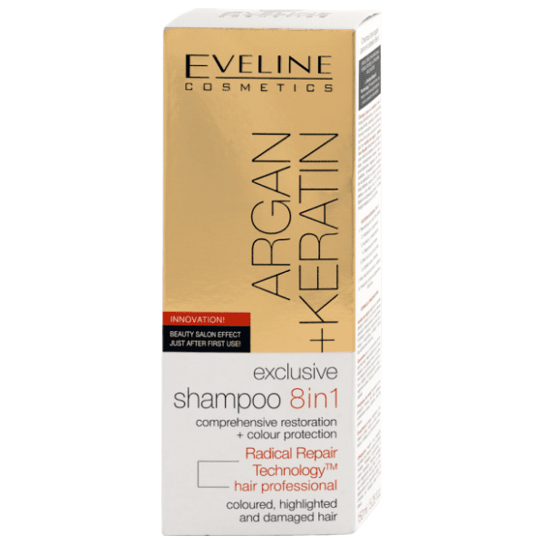 EVELINE Exclusive 8u1 argan+keratin šampon za kosu 150ml 0