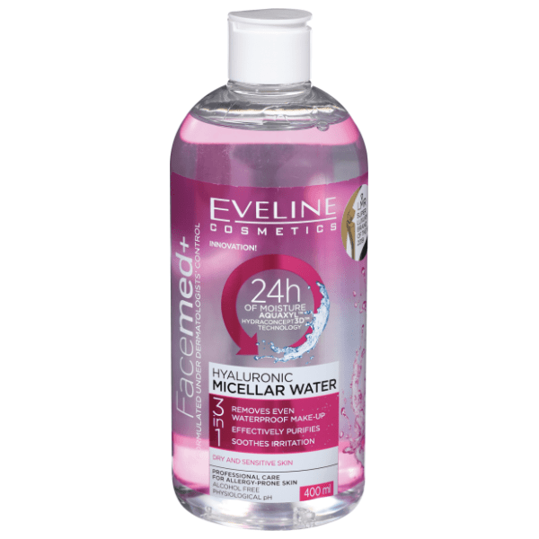 EVELINE hijaluronska micelarna voda 3u1 400ml 0
