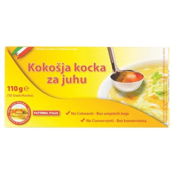 FATTORIA Italia kokošja kocka za juhu 110g 0
