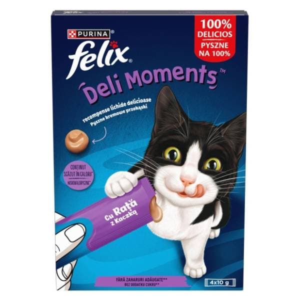 FELIX Deli moments poslastica za mačke patka 4x10g 0