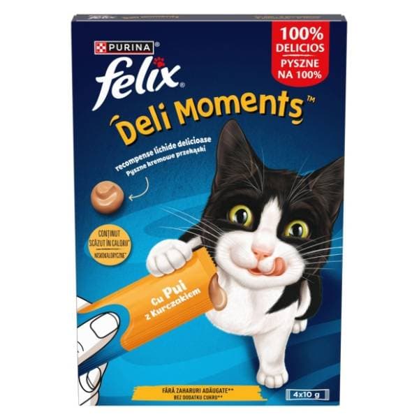 FELIX Deli moments poslastica za mačke piletina 4x10g 0