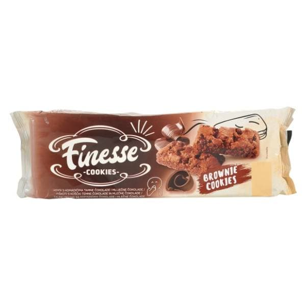 FINESSE keks s komadićima tamne čokolade i mliječne čokolade 200g 0