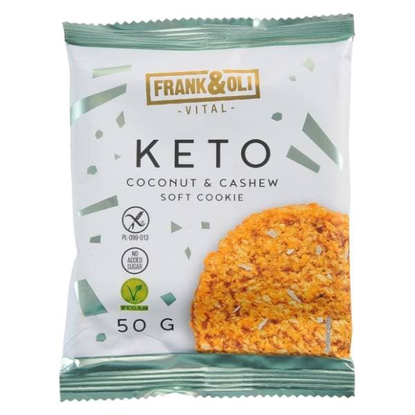 FRANK&OLI Keto kolač kokos i indijski oraščić bez glutena 50g 0