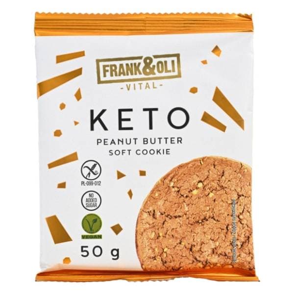 FRANK&OLI Keto kolač s maslacem od kikirikija bez glutena 50g 0