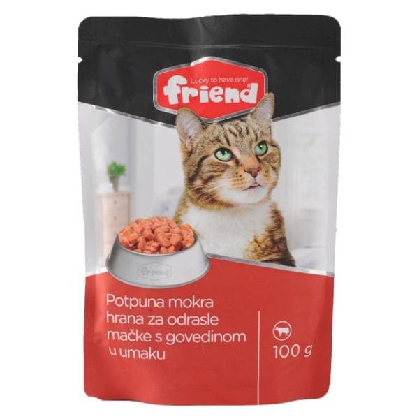 FRIEND hrana za odrasle mačke s govedinom u umaku 100g 0