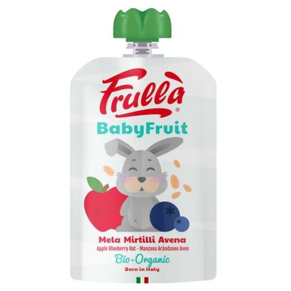 FRULLA Bio voćni pire jabuka, borovnica i zob 100g 0