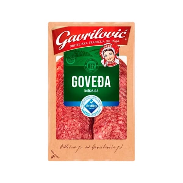 GAVRILOVIĆ goveđa kobasica narezak 80g 0