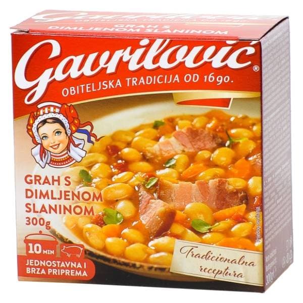 GAVRILOVIĆ grah s dimljenom slaninom 300g 0