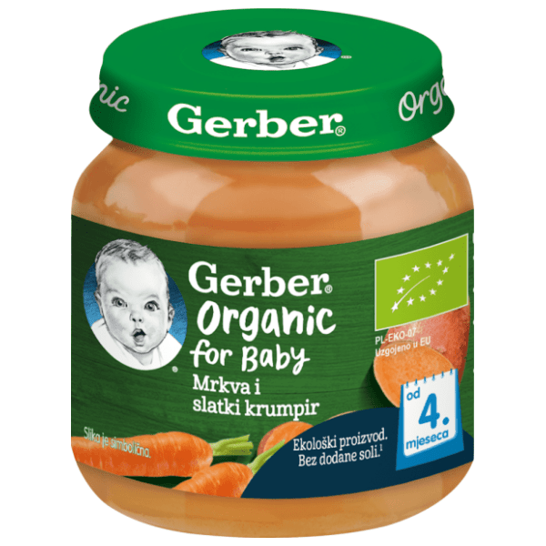 GERBER kašica mrkva i slatki krumpir 125g 0