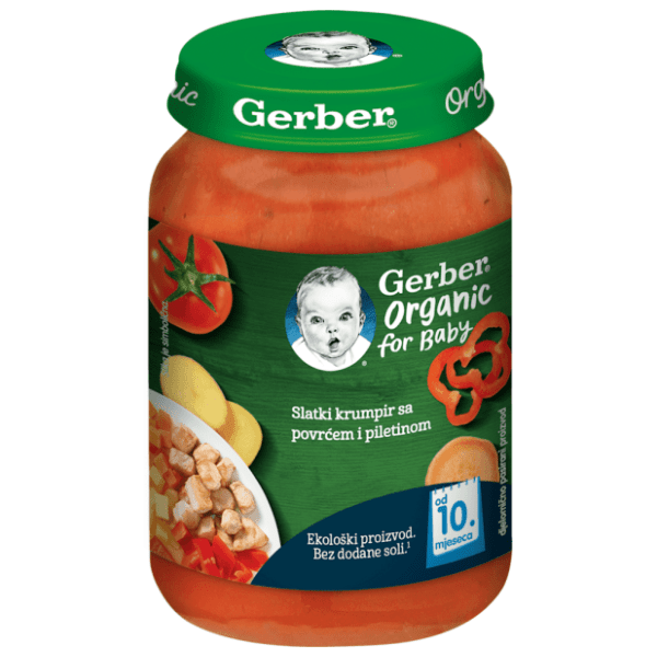GERBER kašica slatki krumpir povrće i piletina 190g 0