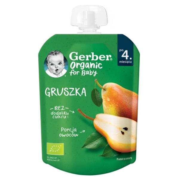 GERBER Organic voćni pire kruška 80g 0