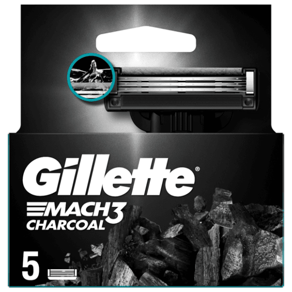 GILLETTE Mach3 charcoal patrone 5kom 0