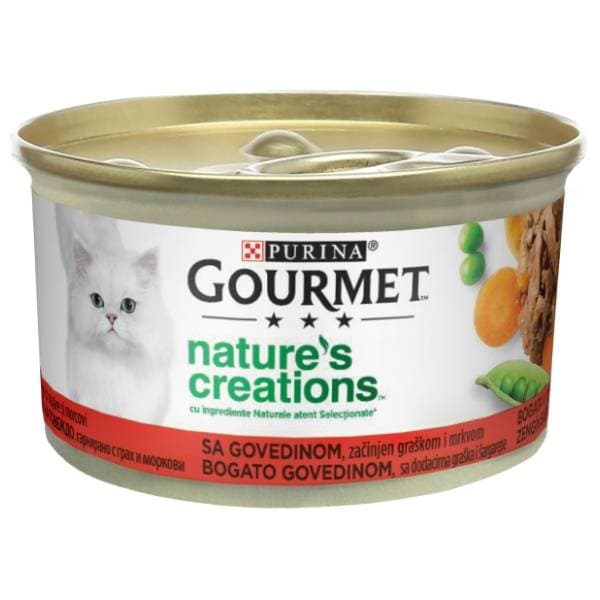 GOURMET Nature's creations hrana za mačke govedina 85g 0