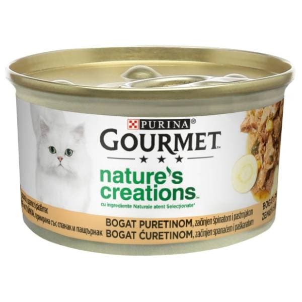 GOURMET Nature's creations hrana za mačke puretina 85g 0