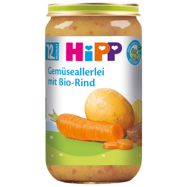 HIPP Bio kašica mrkva krompir i govedina 250g 0