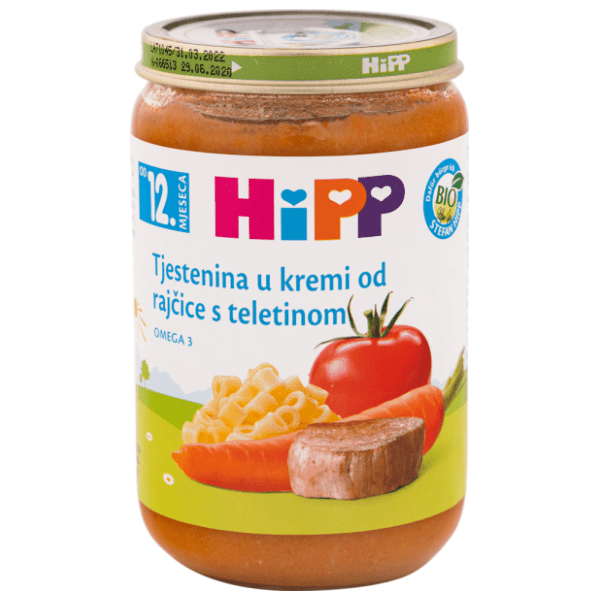 HIPP kašica teletina tjestenina i rajčica 220g 0