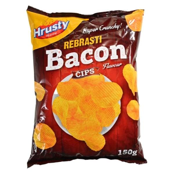 HRUSTY čips rebrasti bacon 150g 0