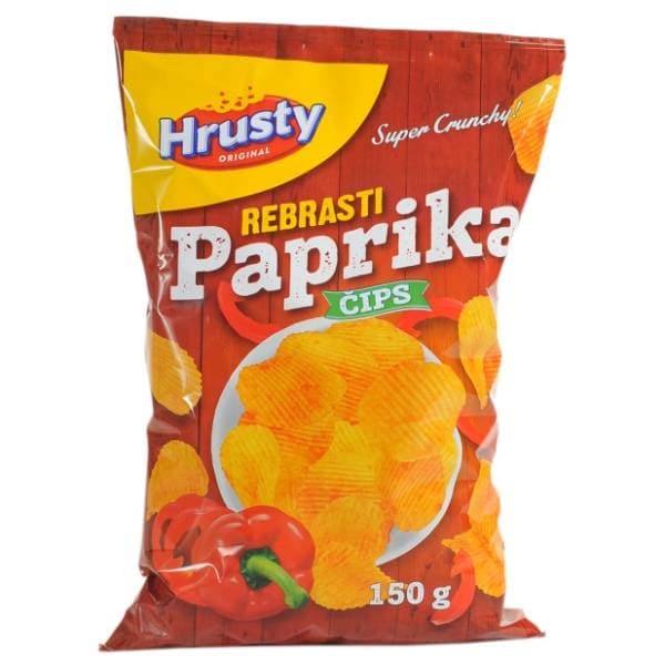 HRUSTY čips rebrasti paprika 150g 0