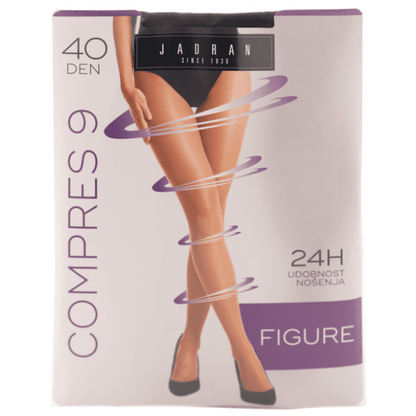 JADRAN Compres 9 hulahopke 40den crne 3-4 0