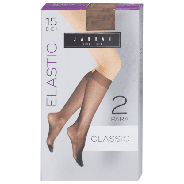 JADRAN Elastic classic dokoljenke 15den smeđe univerzalne 0