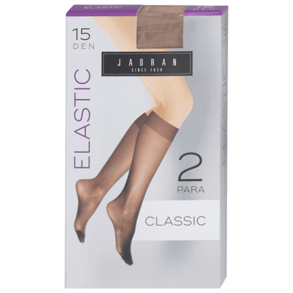 JADRAN Elastic classic dokoljenke 15den tamno drap univerzalne 0