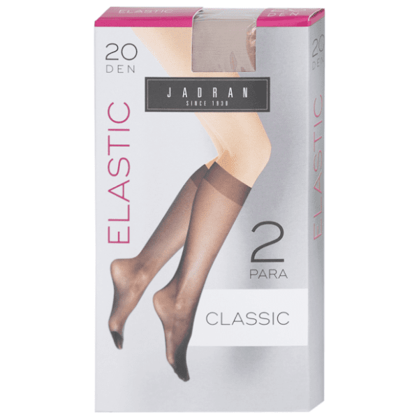 JADRAN Elastic classic dokoljenke 20den tamno drap univerzalne 0