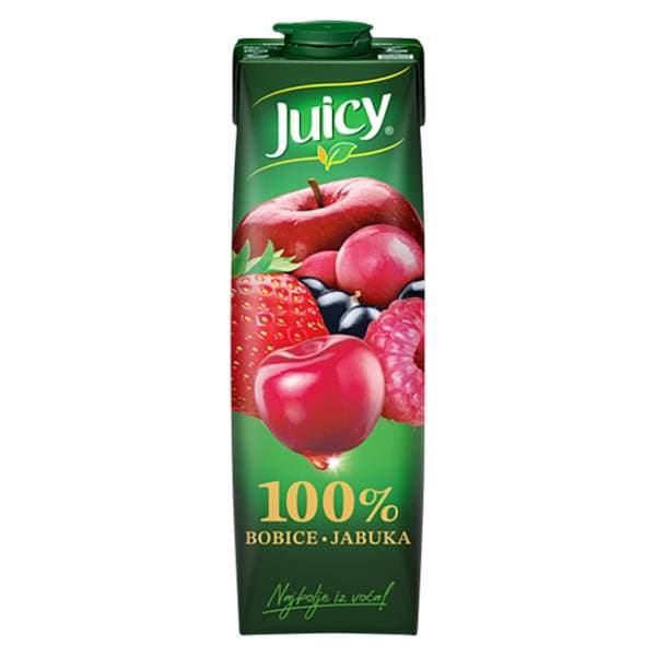 JUICY 100% bobice jabuka sok 1l 0