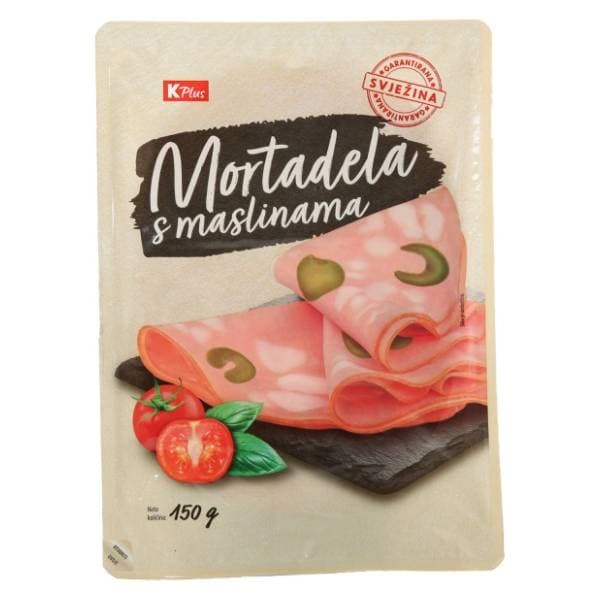 K PLUS  Mortadela s maslinama narezana 150g 0