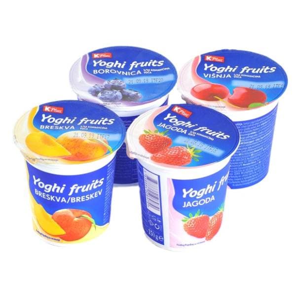 K PLUS Yoghi fruits voćni jogurt razni okusi 150g 0