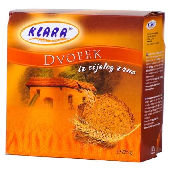 KLARA dvopek iz cijelog zrna 225g 0